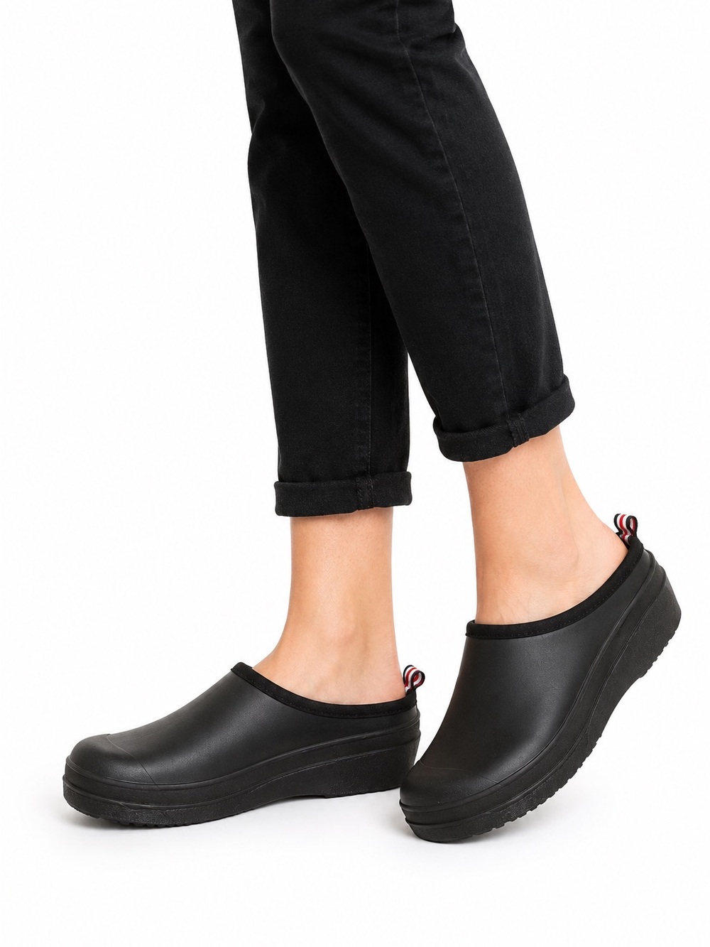 Size 9 (UK 7) Hunter Original Play Clogs Women’s Black Waterproof Garden Shoes